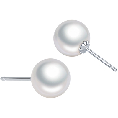 【生日礼物】周大生珍珠耳钉纯银