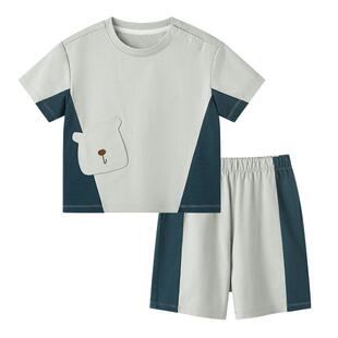 【凉感棉】博睿恩儿童凉感套装春夏款男女宝宝运动短袖裤子