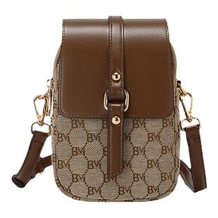 稻草人手机包女2025新款时尚小包包撞色洋气斜挎包百搭女士单肩包