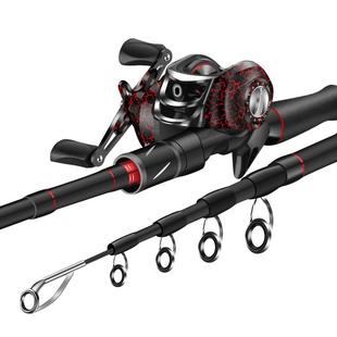 戏渔郎伸缩路亚竿便携式超轻碳素远投海竿振出式路亚竿套装路滑竿