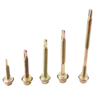 外六角钻尾自攻螺丝钉法兰自钻镀锌彩钢瓦钉子套头燕尾钻尾丝螺钉