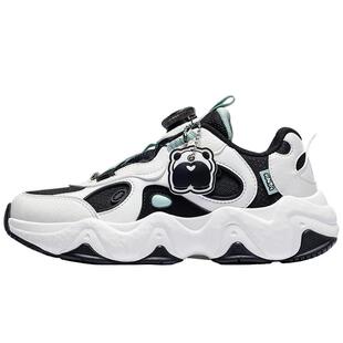 安踏儿童女大童休闲鞋2025冬季新款舒适防滑耐磨中大童旋钮老爹鞋