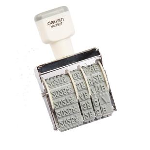 得力日期印章可调2025年生产年月日数字数字印章滚轮日期章食品包装袋打码机手动打生产日期打码器手动保质期