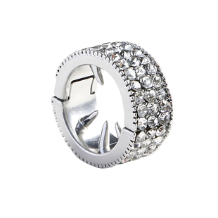 超明星同款发扣女2025新款金属编发夹水钻圆形触角边夹小发夹头饰