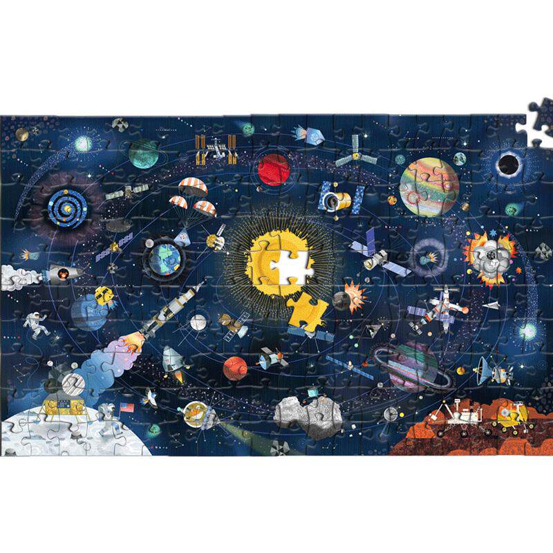 Djeco太空宇宙火箭拼图6-7岁