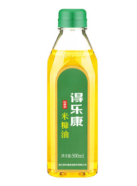 得乐康谷黄金米糠油500ml稻米油