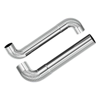 德国加厚不锈钢柴火灶烟囱排烟管回风炉管弯头烤火炉取暖炉烟筒