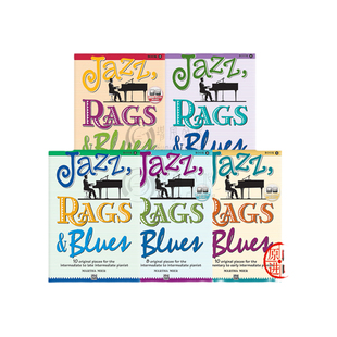 爵士钢琴布鲁斯原创作品 雷格泰姆 中级 全套一至五册附在线音频 原版乐谱书 Martha Mier Jazz Rags Blues Original Pieces Piano