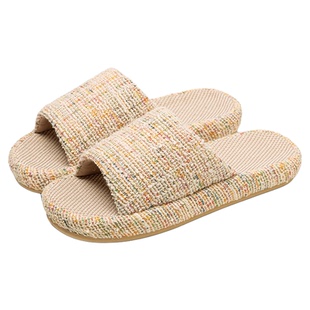 朴西厚底亚麻拖鞋女士家居室内防滑静音吸汗透气不臭脚四季拖鞋男