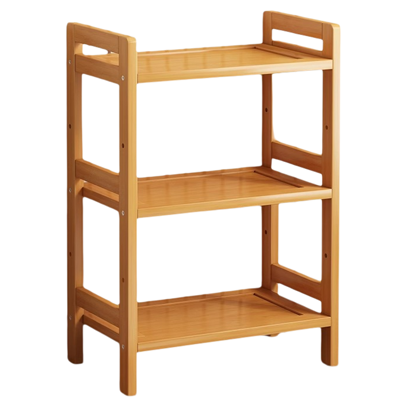 置物架多层收纳架客厅楠竹落地书架桌下小型茶叶架简约小户型窄形