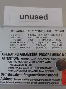 Indramat Mod 1/1X1058-481 for Indramat Motor MAC071C GS Unus