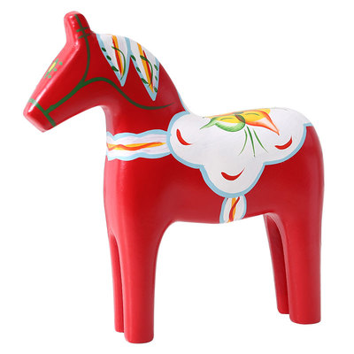 瑞典红色北欧轻奢风装饰达拉木马