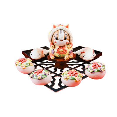 樱小煮醒狮花馍礼盒春节送礼