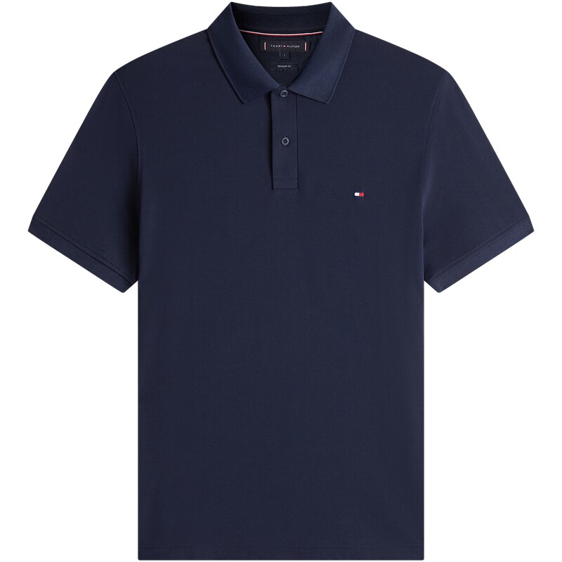 Tommy男装珠地网眼纯色短袖POLO