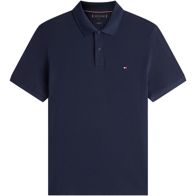 Tommy男装珠地网眼纯色短袖POLO