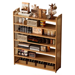 置物架货架多层家用小型书架不占空间门口快递置物架杂物间整理架