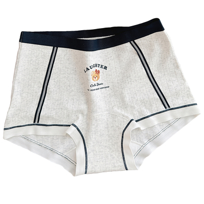 平角裤内裤女生无痕抗菌纯棉小熊