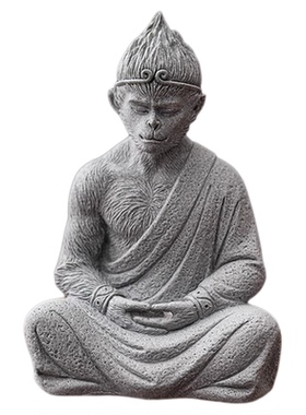 创意孙悟空齐天大圣斗战胜佛生肖猴子摆件茶桌鱼缸造景装饰旗舰店