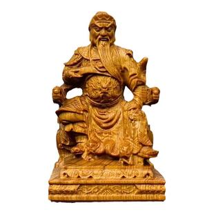 池府千岁王爷崖柏木雕代天巡狩道家车摆件家居家用客厅装饰中国风