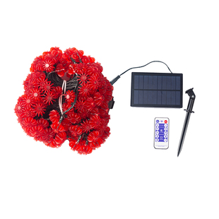 太阳能红灯笼户外防水春节过新年LED庭院装饰挂灯彩灯串小灯笼串