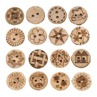 椰子扣木头扣宝宝儿童毛衣衬衣衬衫开衫纽扣diy手工扣子木质纽扣