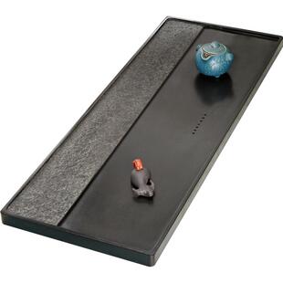 万毓茶盘简约乌金石茶台家用小茶具托盘整块天然石头办公客厅茶海