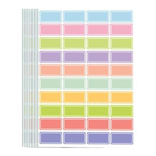 彩色标签贴纸防水可手写自粘便签贴不干胶贴纸小标签口取纸小号办公用品文件水杯贴收纳分类纸日期记号标记贴
