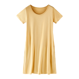 睡裙夏季女带胸垫一体2026新款连衣裙睡衣冰丝清凉大码短袖家居服