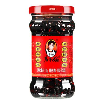 老干妈牛肉末辣椒酱豆豉油辣椒拌饭酱香辣酱调味酱拌面即食瓶装