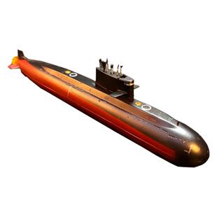 1：350比例中国元级攻击型潜水艇潜舰模型成品家具摆件带展示盒