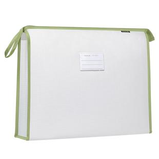 a3美术袋文件袋大号立体EVA加厚透明网格8开8k手提拉链补习袋试卷收纳袋大容量儿童学生画稿袋初中手拎袋