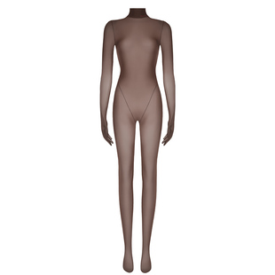 涞觅「蝉翼」全包连体衣女高级性感长袖薄款丝滑油亮5d裸感紧身衣