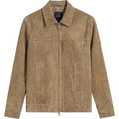 布克兄弟25男士纯色肌理夹克