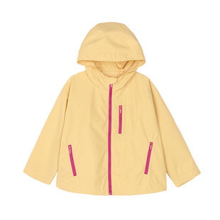 小O宝童装 宝宝城市软壳冲锋衣女2026春秋装女童风衣防水连帽外套