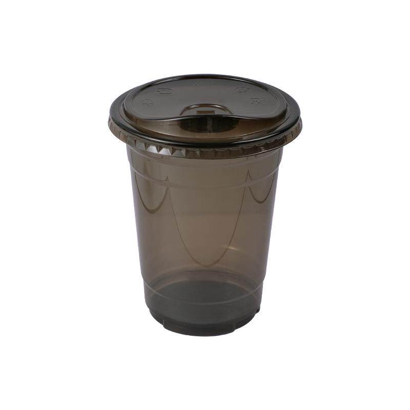 乐岱酷黑色98/90口径PET咖啡杯
