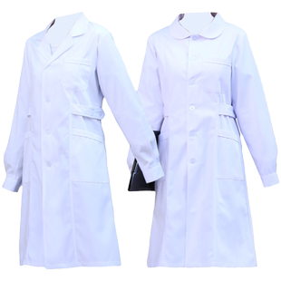 护士服女长袖工作服冬装娃娃领白大褂外套装圆领制服白色冬季