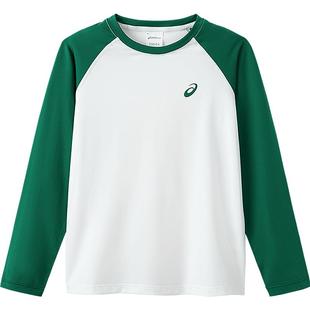 亚瑟士儿童长袖T恤女童运动内搭吸湿速干衣男童羽毛球训练服上衣