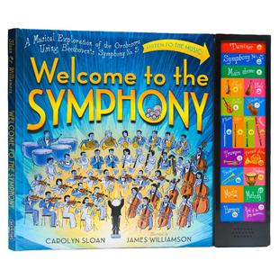 Welcome to the Symphony 交响乐团发声书 英文原版绘本 主题音乐乐器 儿童音乐乐器启蒙 乐感启蒙 低幼启蒙早教绘本 亲子共读