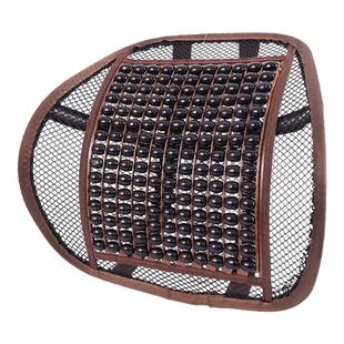 汽车腰靠垫护腰背靠垫夏季座椅车靠腰部支撑木珠透气腰托靠枕车用