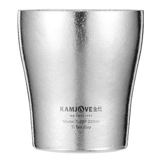 金灶T-20F纯钛双层茶杯主人杯防烫功夫茶杯个人专用喝茶杯子家用