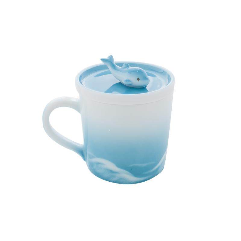 可爱手绘陶瓷马克杯卡通动物水杯