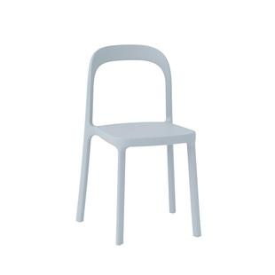 森川家具家用塑料靠背椅克莱因蓝北欧简约网红户外餐厅餐椅可叠放
