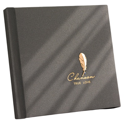 高端婚纱照定制相册皮质金属羽毛