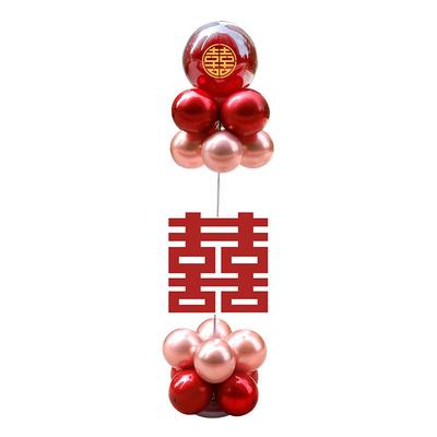 气球结婚布置立柱气球路引