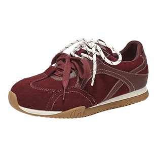 MILLIE'S/妙丽2025新款百搭休闲平底德训鞋舒服不累脚的厚底鞋