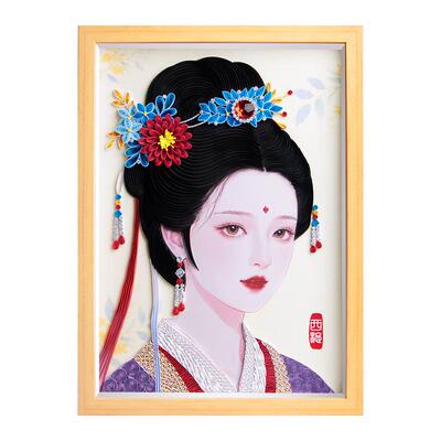 四大美人西施衍纸手工diy材料包