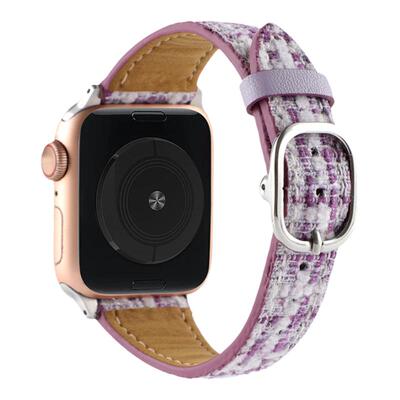 毛呢针织真皮适用iwatch表带