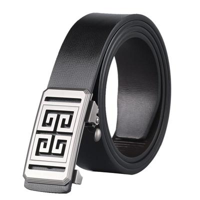 袋鼠男士自动扣真皮无牙内穿腰带