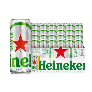 喜力星银啤酒听装整箱工厂直发