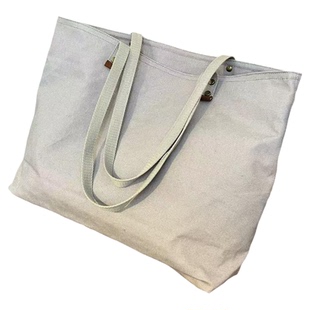 庸庸原创帆布文艺休闲布包简约单肩手提女包百搭大容量棉麻包质感